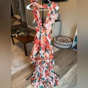 Seasonal Berries High Low Maxi Dress